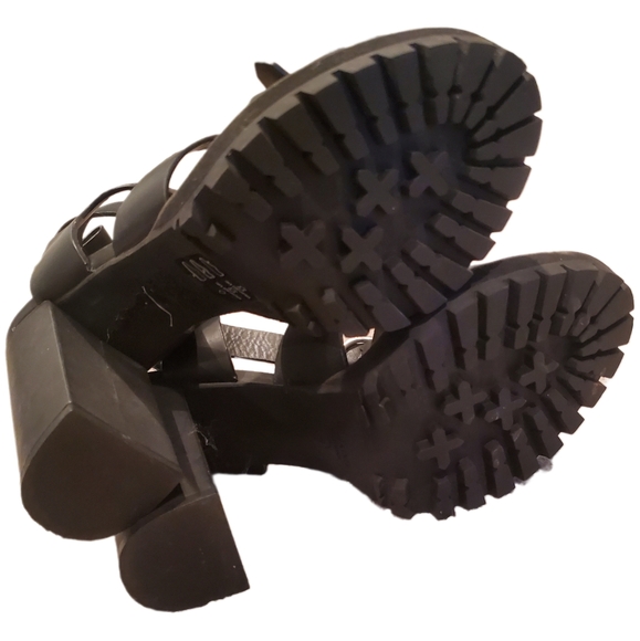 All Saints Osuna buckle chunky heel platform heels eu 40 us 10 - Picture 6 of 6